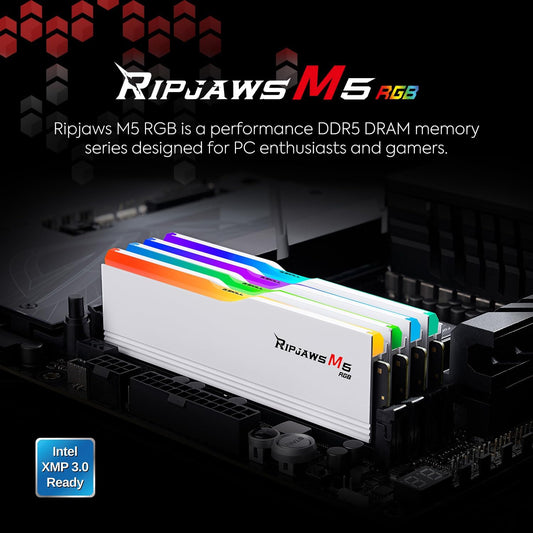 G.SKILL Ripjaws M5 RGB Series DDR5 Blanca