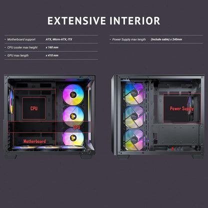 ANTEC C5 ARGB Black Mid-Tower Gaming Case ATX