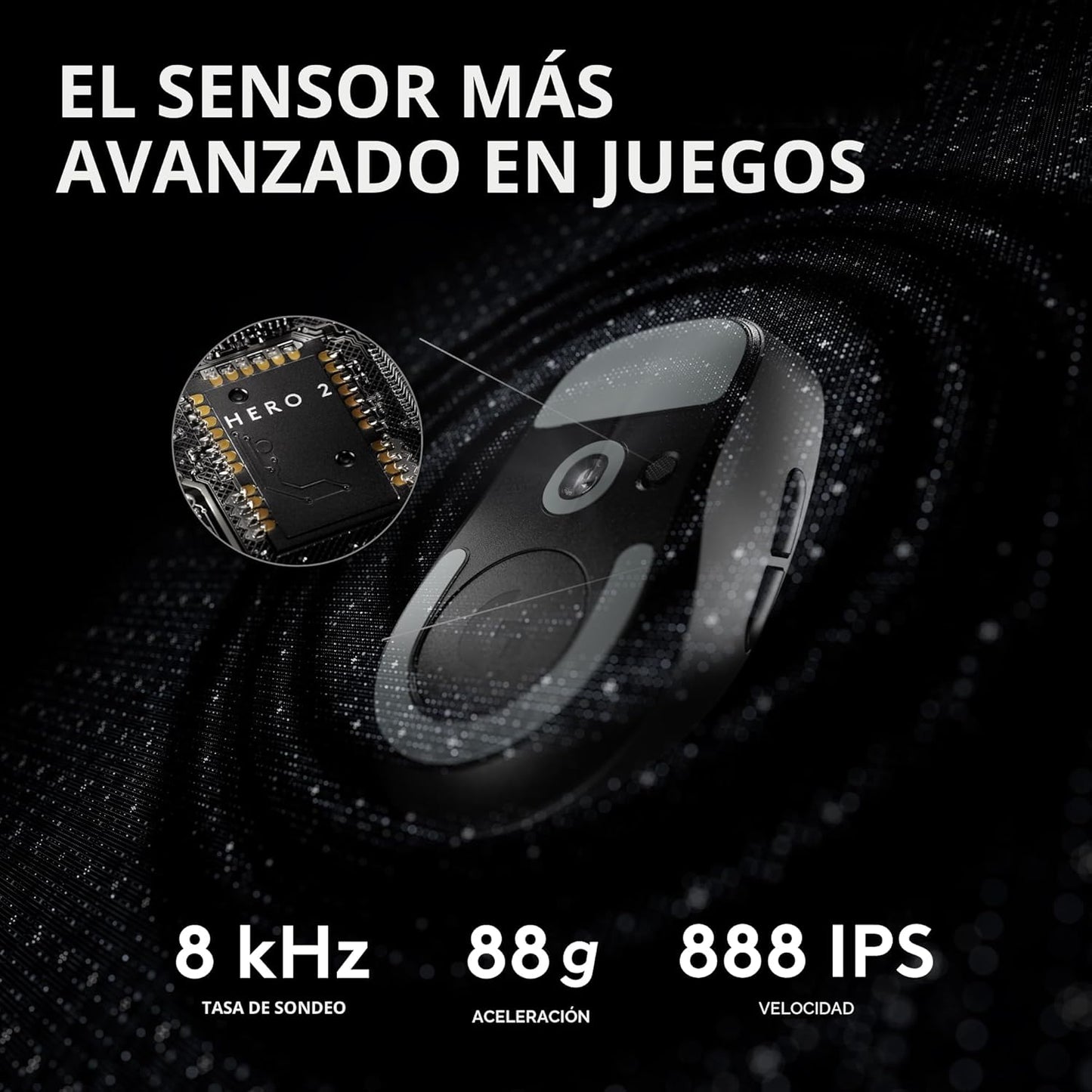 Logitech G PRO X SUPERLIGHT 2 Lightspeed Inalambrico Mouse 44K DPI 60g 8kHz