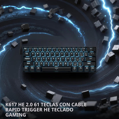 Redragon K617 HE RGB USB-Cable Teclado Mecanico 60%