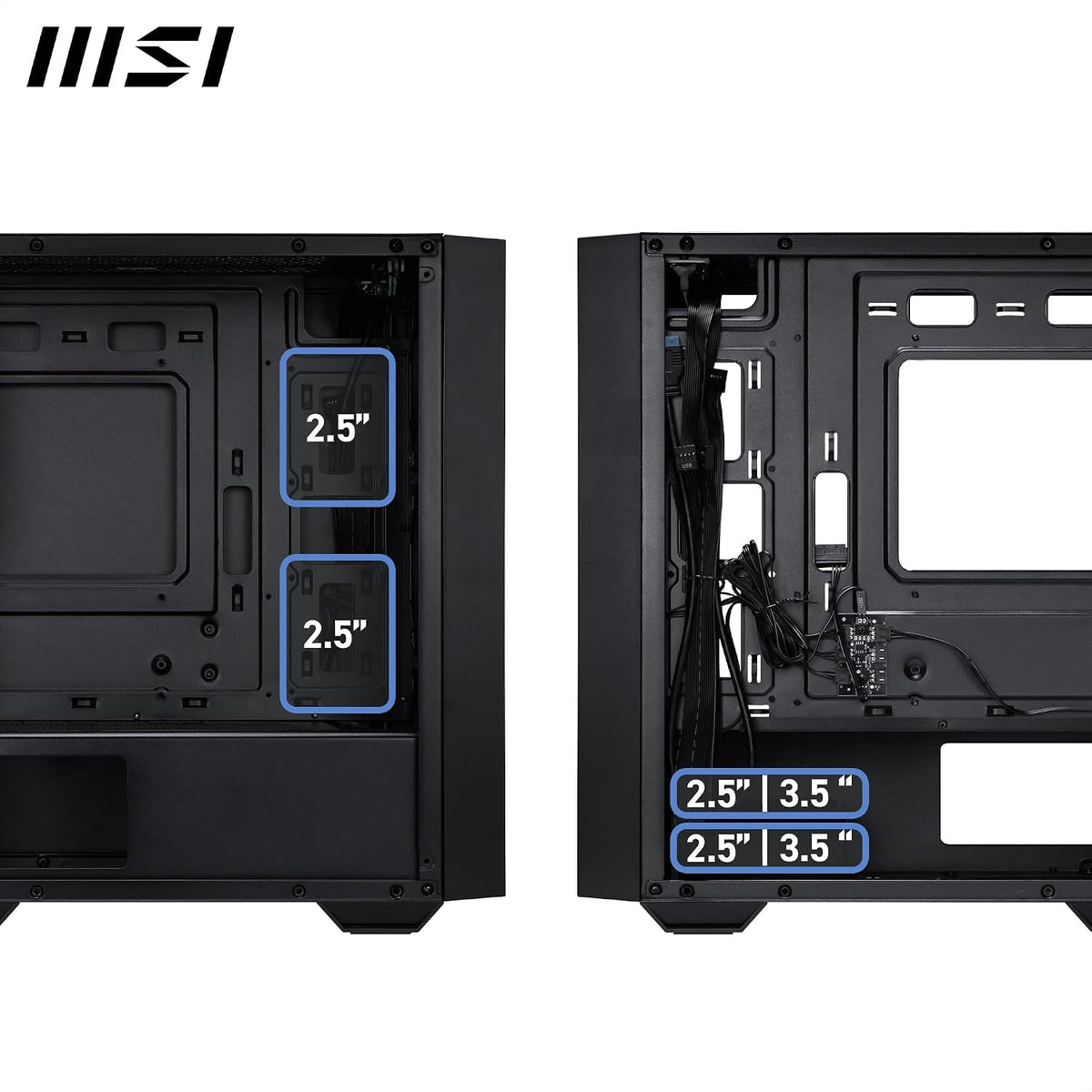 MSI MAG PANO M050A Black Mini-Tower Gaming Case Micro-ATX