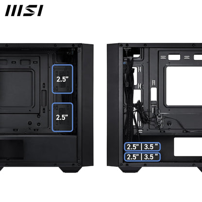 MSI MAG PANO M050A Black Mini-Tower Gaming Case Micro-ATX