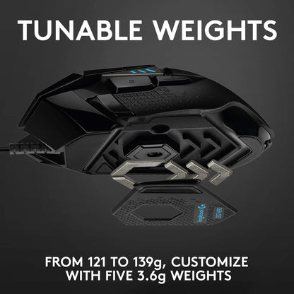 Logitech G502 Hero Alambrico USB 25,600 DPI RGB