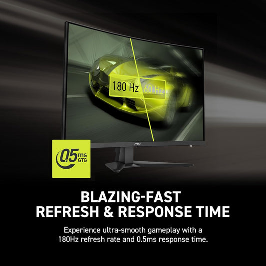 MSI MAG 32CQF E18 32'' 2560 x 1440 Curvo 1500R VA 180Hz FreeSync HDR 1ms