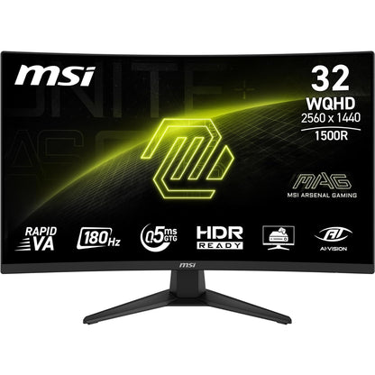 MSI MAG 32CQF E18 32'' 2560 x 1440 Curvo 1500R VA 180Hz FreeSync HDR 1ms
