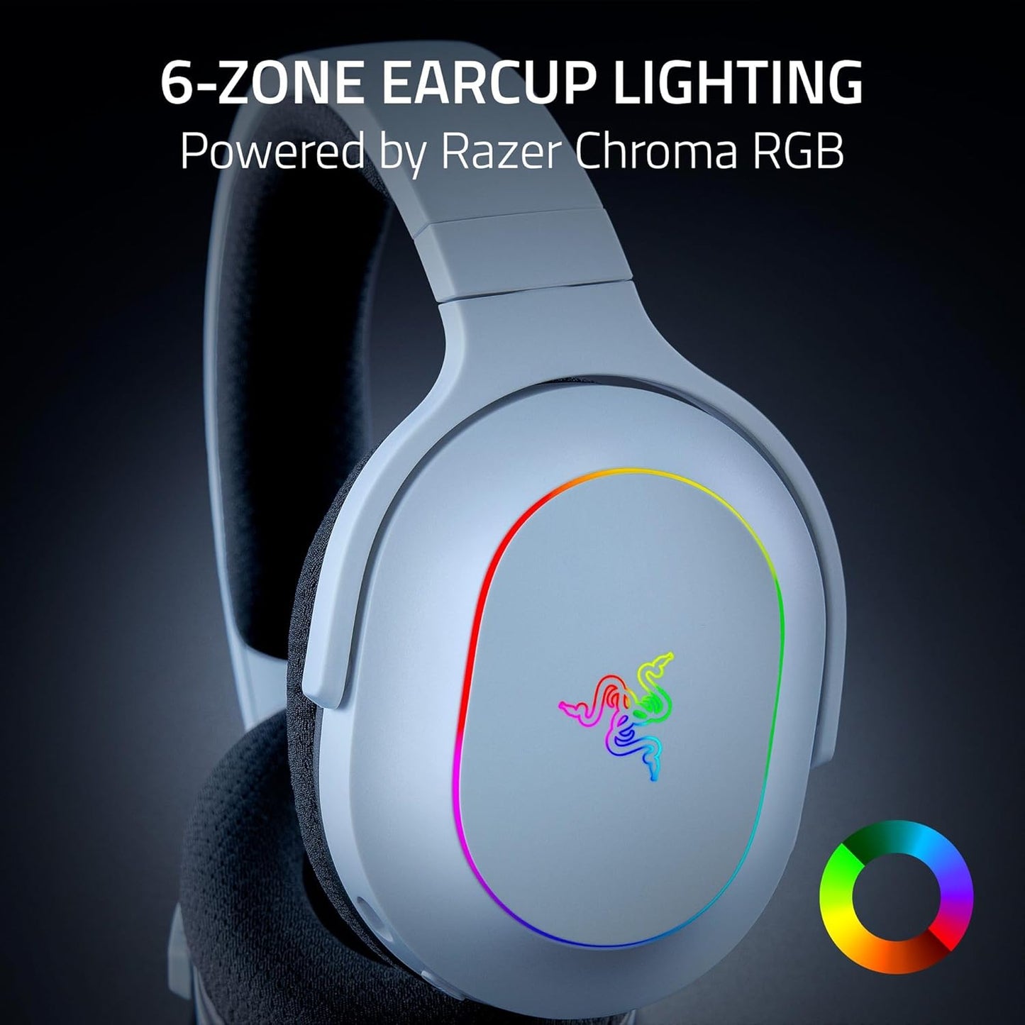 Razer Barracuda X Chroma Inalambrico + Bluetooth (PC, Playstation, Switch, Android, iOS) Blanco