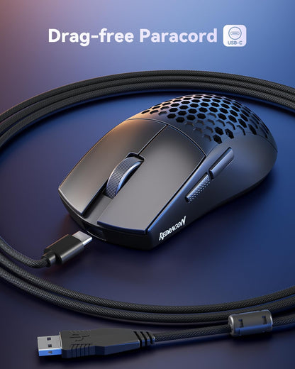 Redragon M617 Honeycomb Shell Alambrico USB Gaming Mouse 41g 10000 DPI
