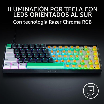 Razer Reclusa X RGB USB Teclado Mecanico 65% Orange Switch