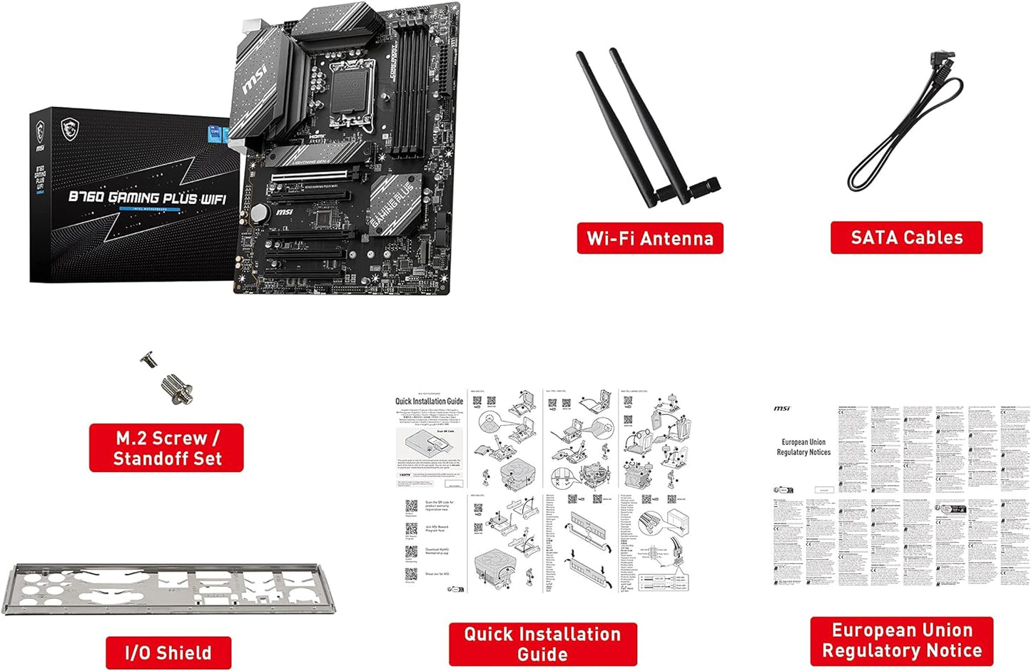 MSI B760 GAMING PLUS WIFI DDR5 LGA 1700 (Intel 12th, 13th, 14th Gen)