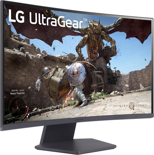 LG 27GS60QC-B Ultragear Curved 1000R Gaming Monitor  27'' QHD 1440P HDR 10 180Hz 1ms VA