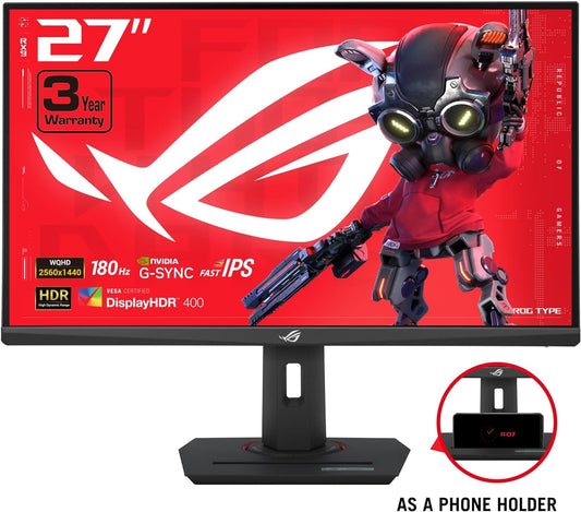 ASUS ROG Strix 27'' QHD 1440P HDR400 Monitor (XG27ACS ) 180Hz 1ms IPS