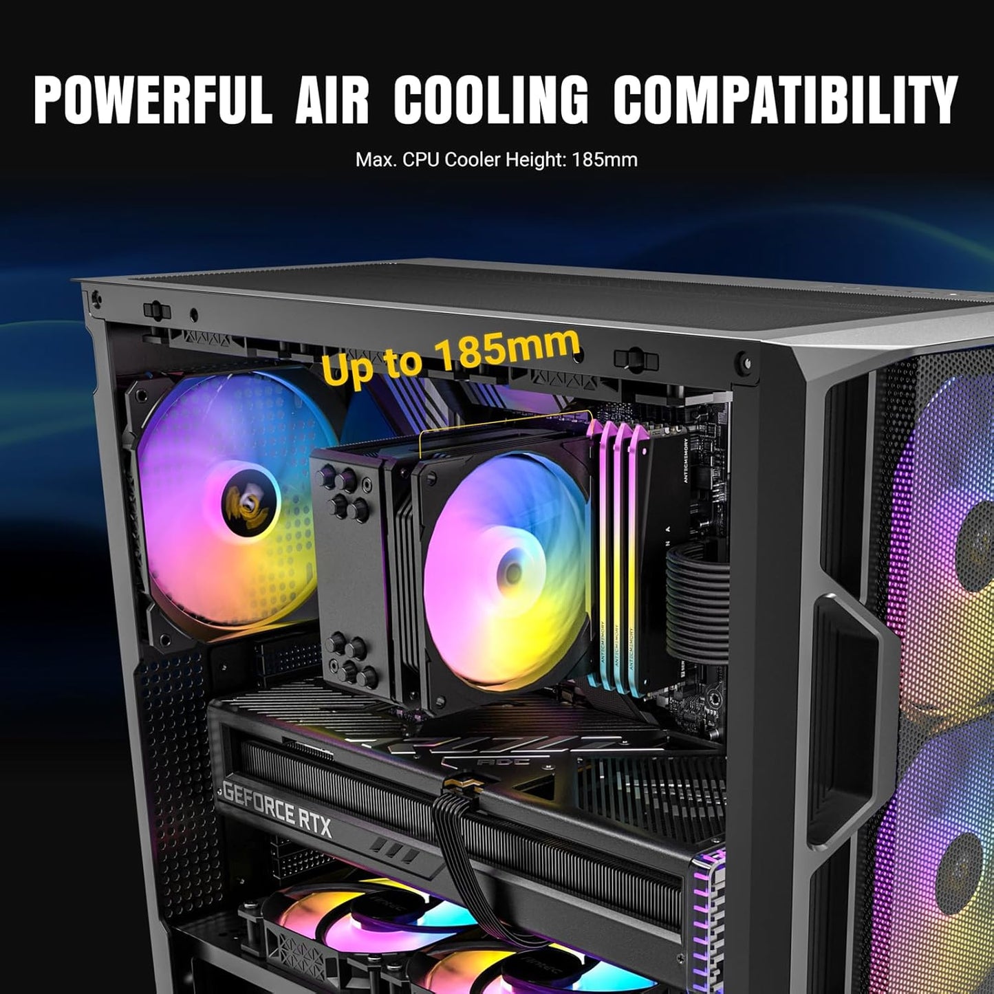 ANTEC AX1000-ARGB Negro Mid-Tower Gaming Case ATX
