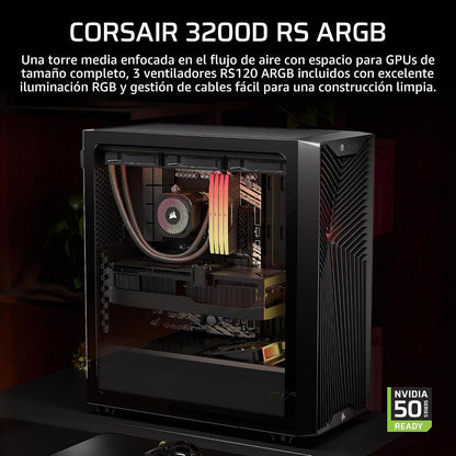 CORSAIR 3200D AIRFLOW RGB BLACK MID-TOWER ATX CASE