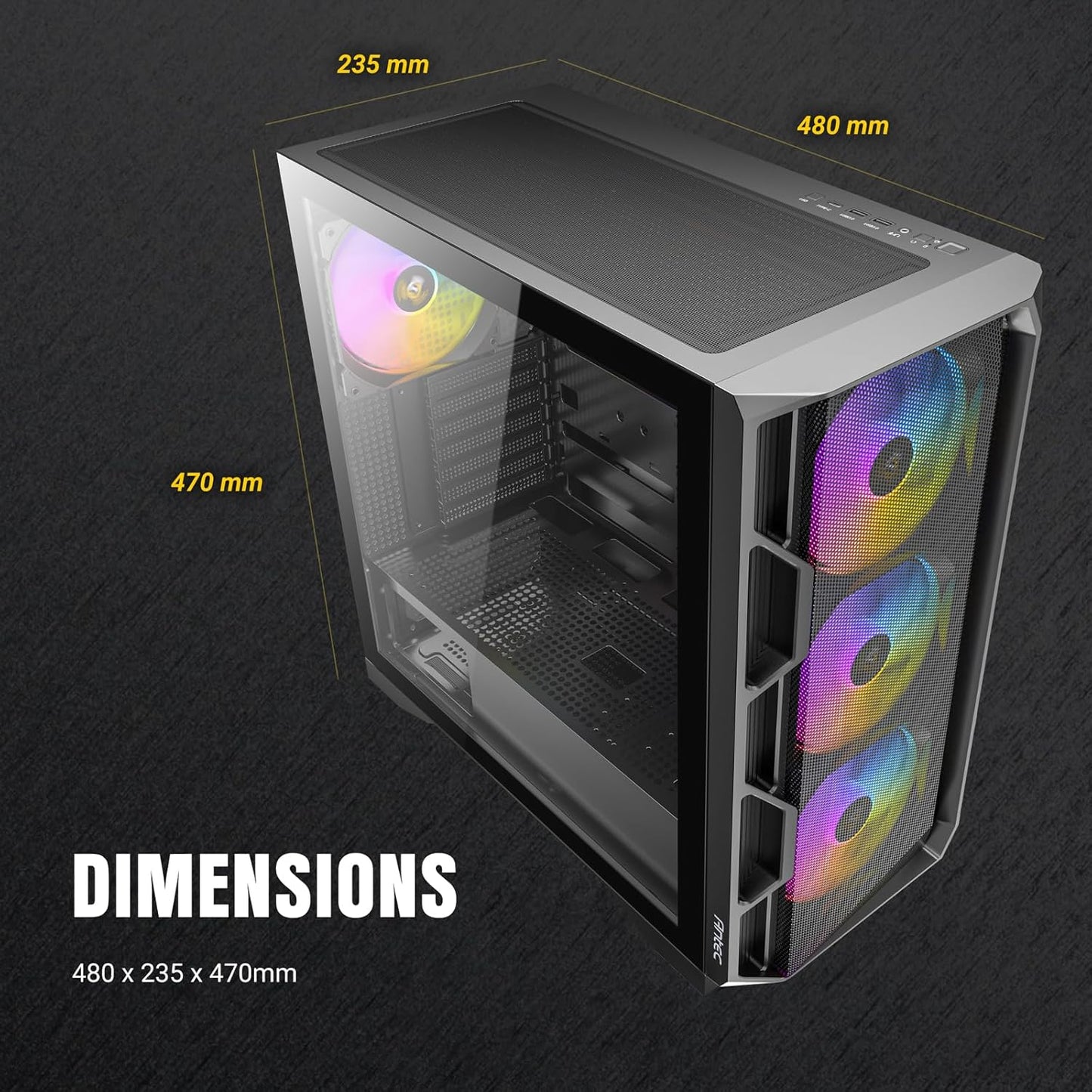 ANTEC AX1000-ARGB Negro Mid-Tower Gaming Case ATX