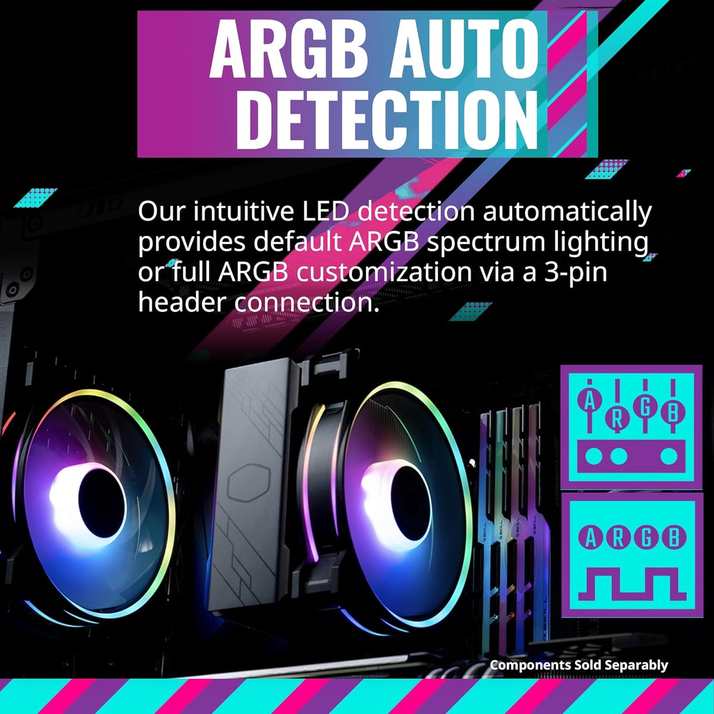 Cooler Master Hyper 212 Halo Black CPU Air Cooler AMD AM4/AM5 y Intel LGA 1700/1200