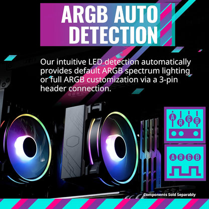 Cooler Master Hyper 212 Halo Black CPU Air Cooler AMD AM4/AM5 y Intel LGA 1700/1200