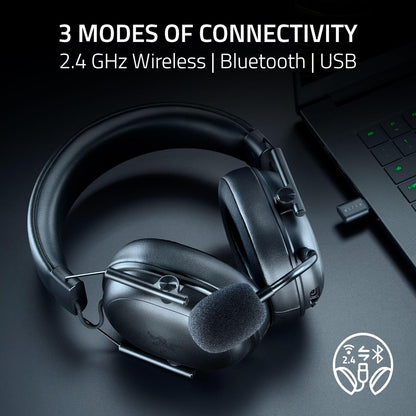 Razer Blackshark V3 Hyperspeed Inalambrico + Bluetooh (PC, Playstation, Switch, Android, iOS) Negro