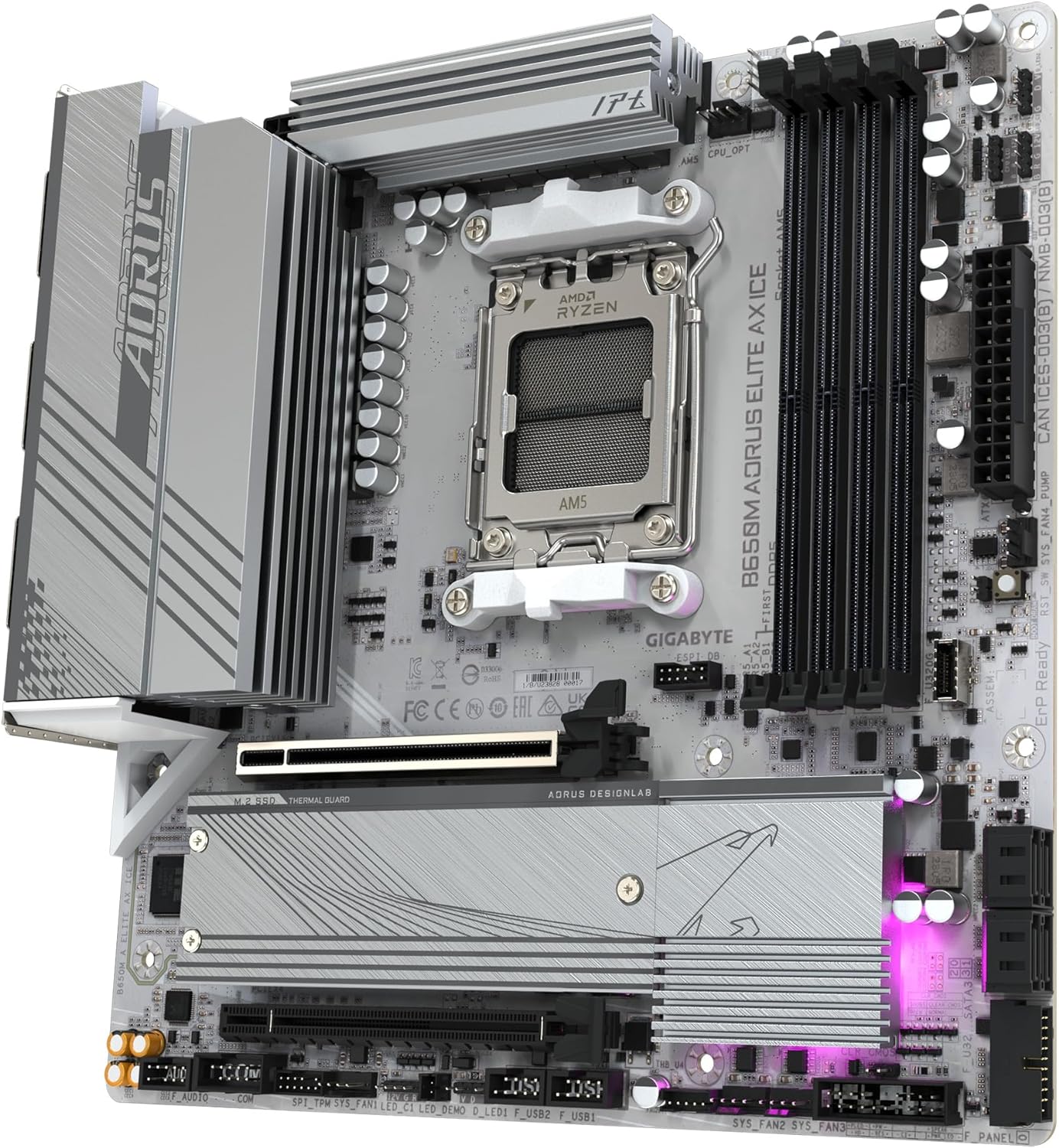 Gigabyte B650M AORUS Elite AX ICE AM5 DDR5 Micro-ATX