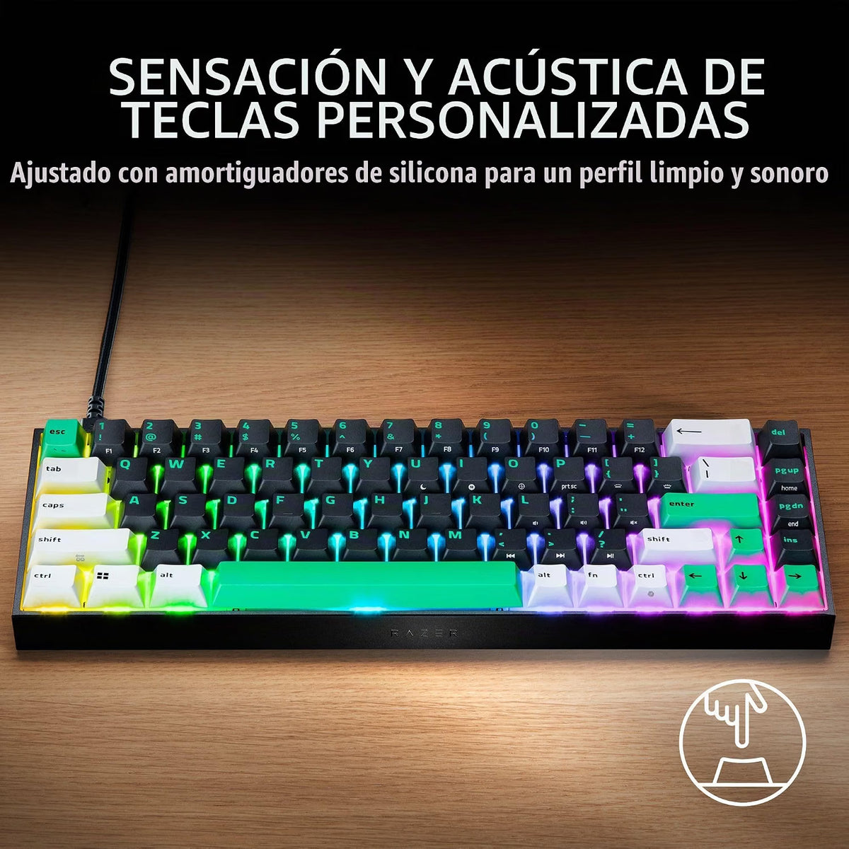 Razer Reclusa X RGB USB Teclado Mecanico 65% Orange Switch