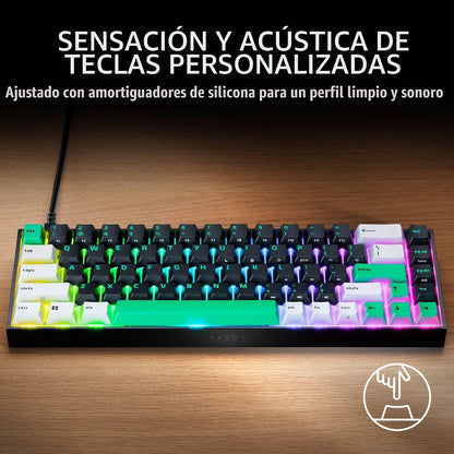 Razer Reclusa X RGB USB Teclado Mecanico 65% Orange Switch