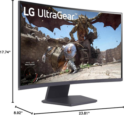 LG 27GS60QC-B Ultragear Curved 1000R Gaming Monitor  27'' QHD 1440P HDR 10 180Hz 1ms VA