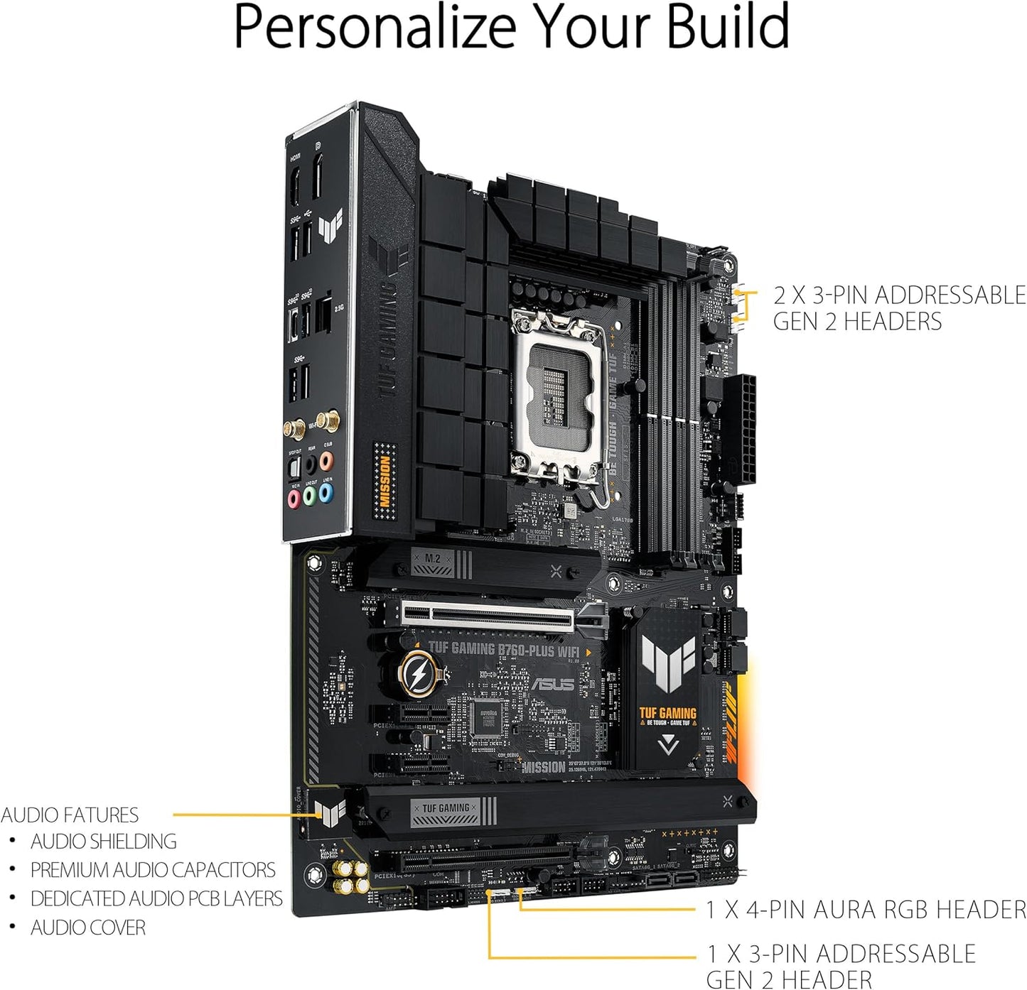 ASUS TUF Gaming B760-Plus Wifi DDR5 LGA 1700 (Intel 12th, 13th, 14th Gen)