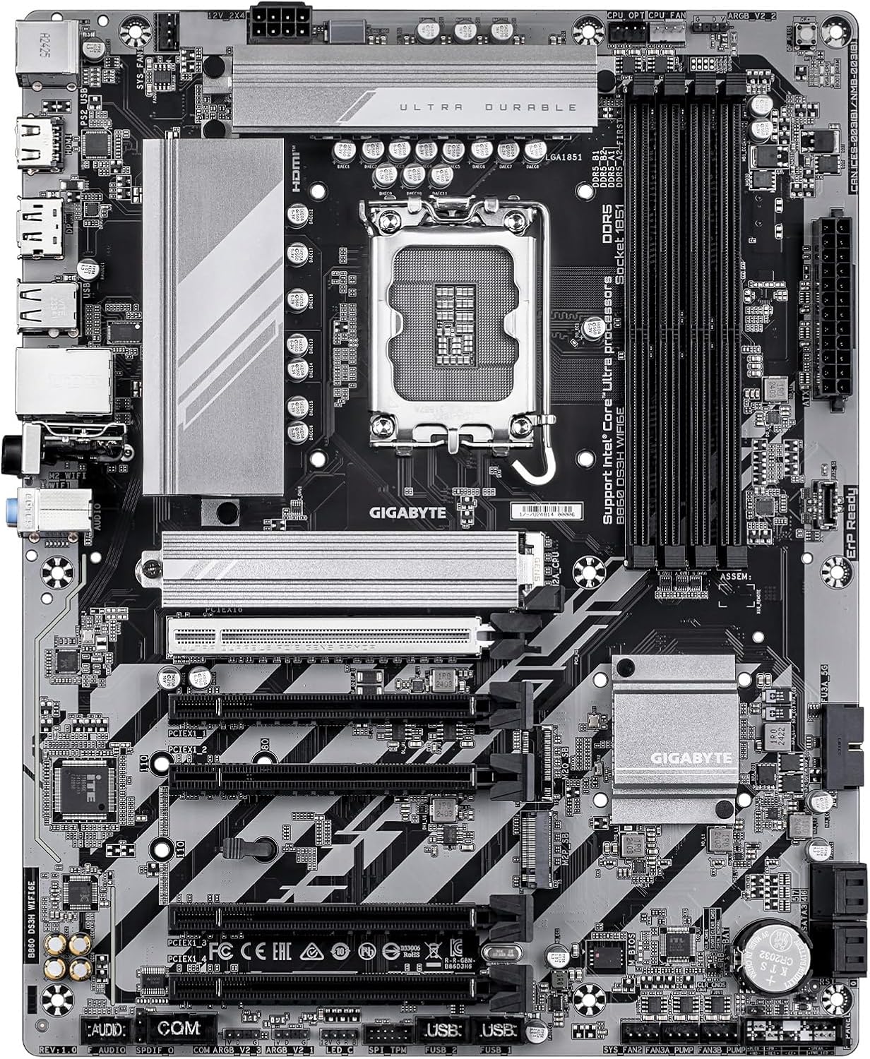 GIGABYTE B860 DS3H Wifi 6E DDR5 LGA 1851 (Intel Core Ultra 200)