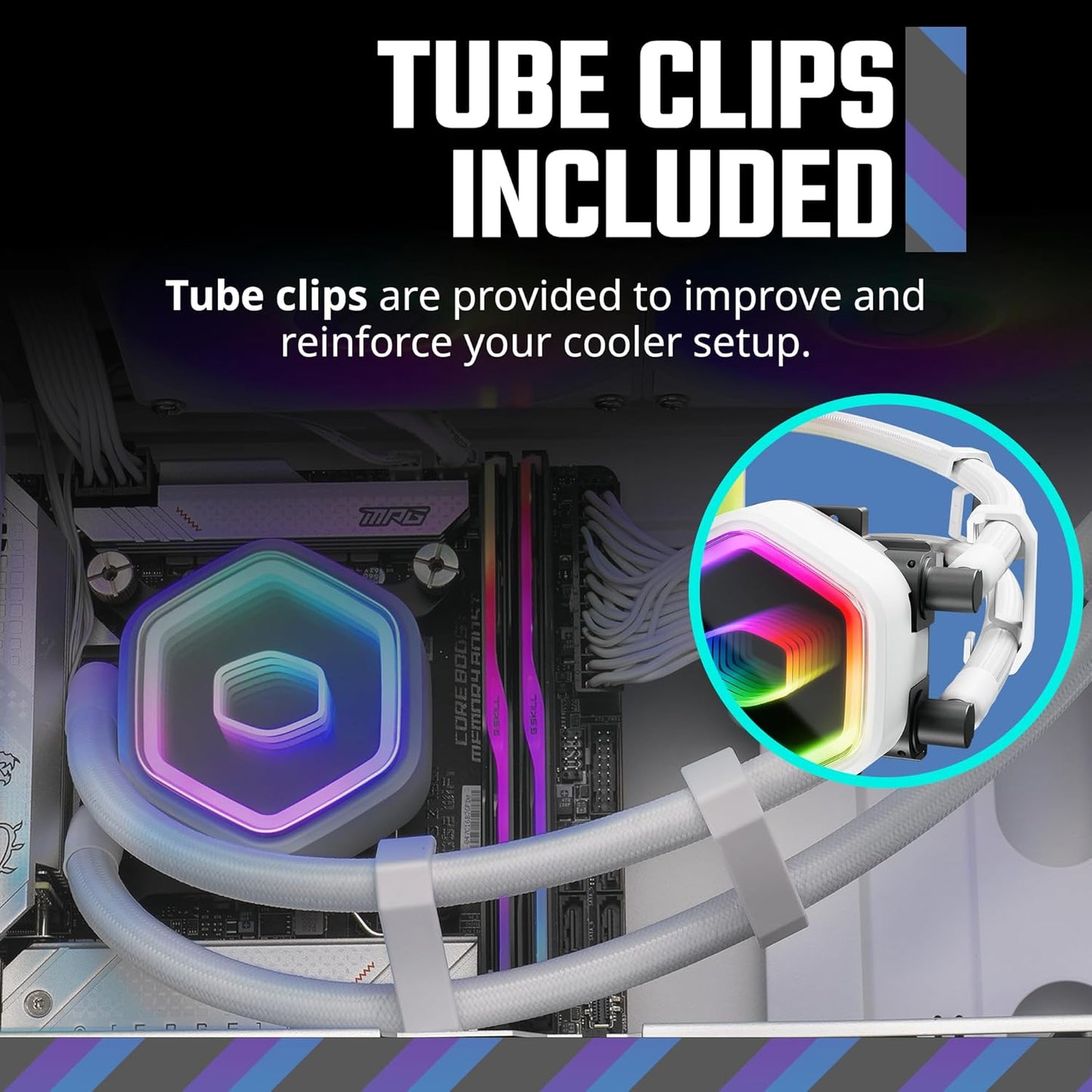 Cooler Master 240 Core II RGB Blanco 240mm AIO Cooler AM4, AM5, LGA 1700/1200
