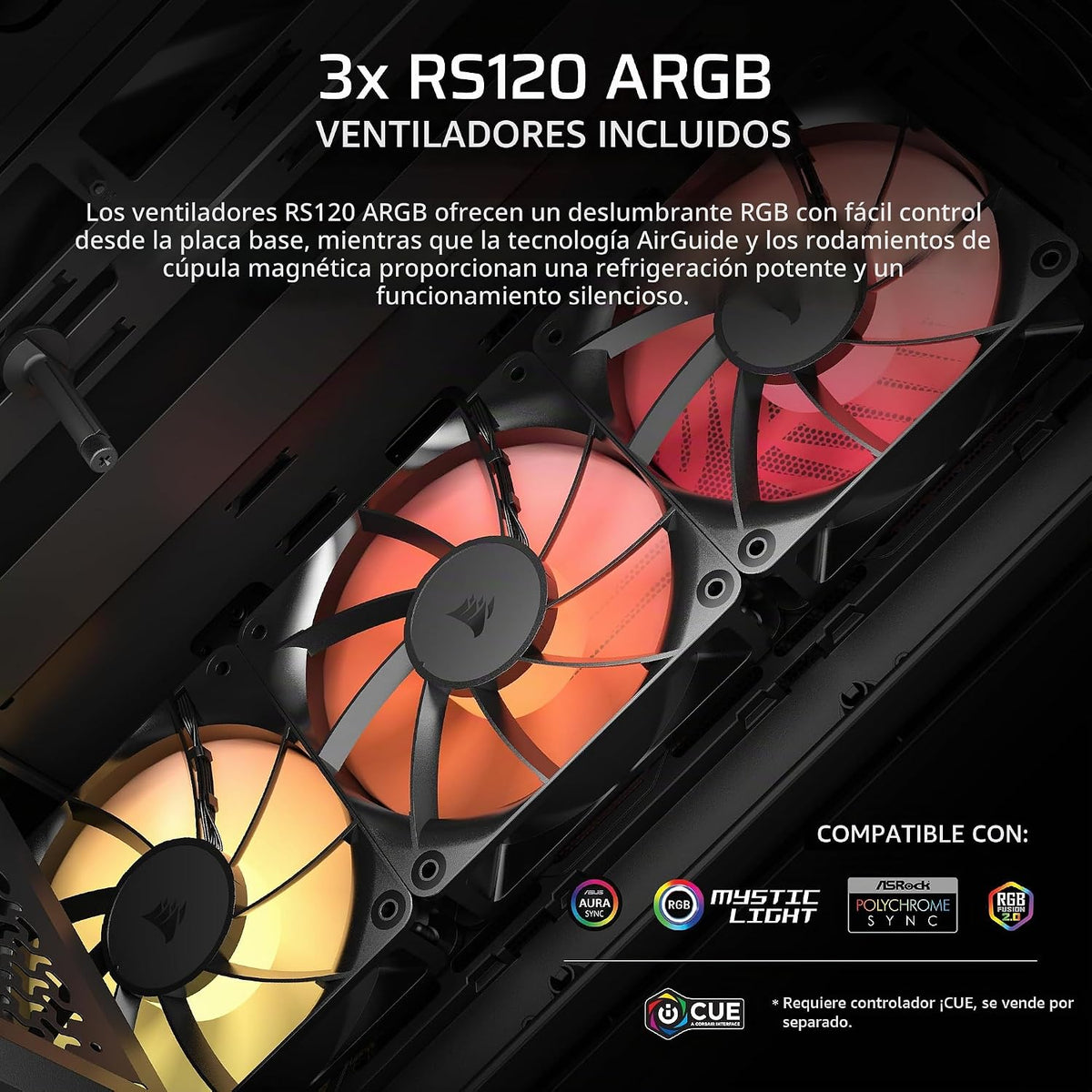 CORSAIR 3200D AIRFLOW RGB BLACK MID-TOWER ATX CASE
