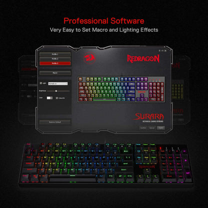 Redragon K582 SARARA RGB LED USB-Cable Teclado Mecanico Red Switches