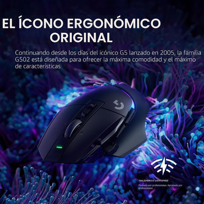 Logitech G502 X Plus Inalambrico Mouse 25K DPI RGB
