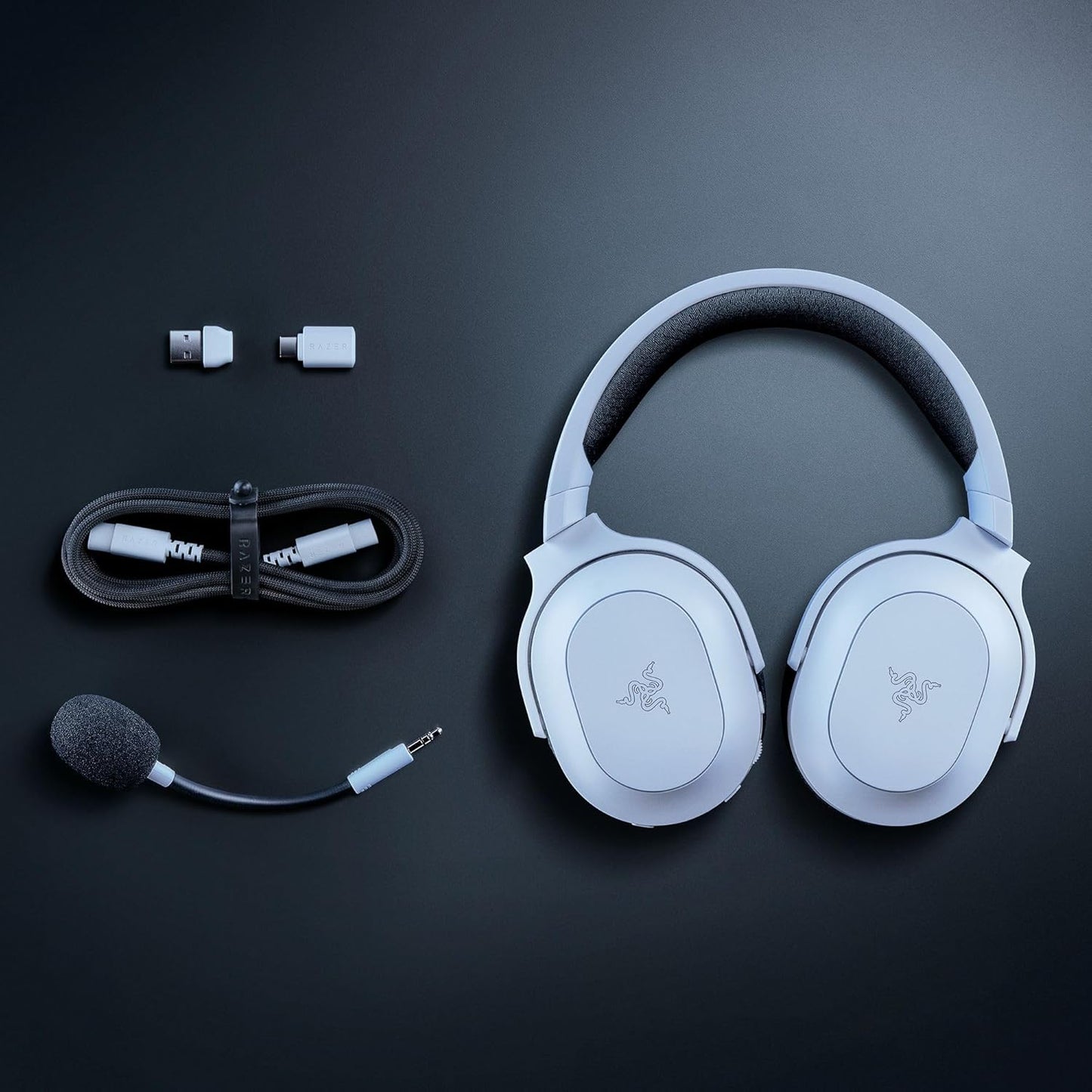 Razer Barracuda X Chroma Inalambrico + Bluetooth (PC, Playstation, Switch, Android, iOS) Blanco