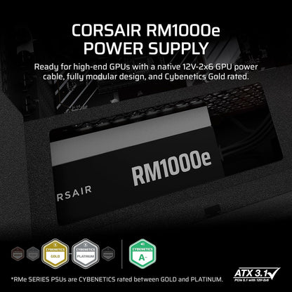 CORSAIR RM1000e 2025 POWERSUPPLY 1000W MODULAR 80 GOLD PLUS
