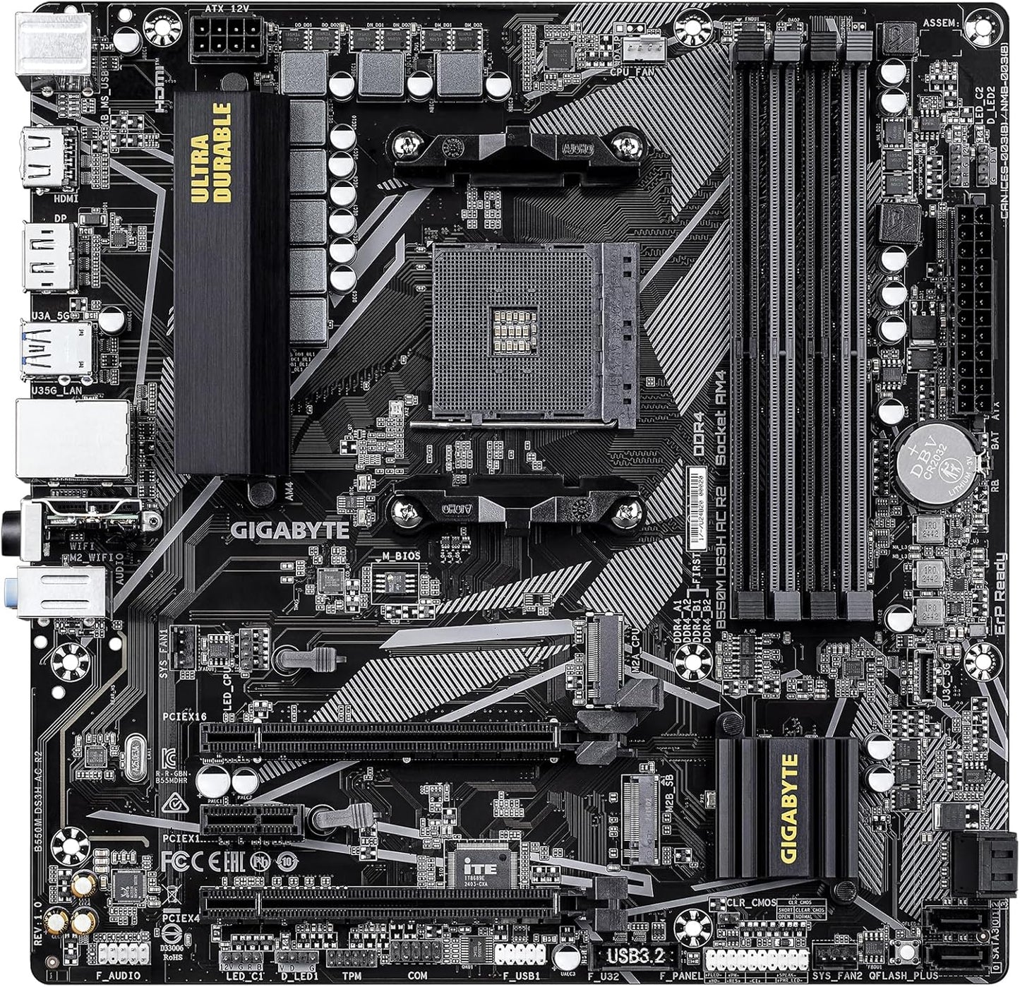 Gigabyte B550M DS3H AC R2 AM4 DDR4 ATX WiFi 5